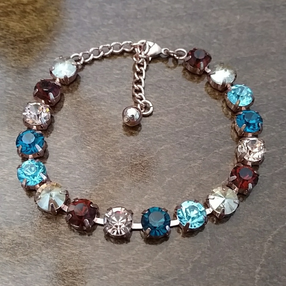 Handset rhinestone bracelet NWOT